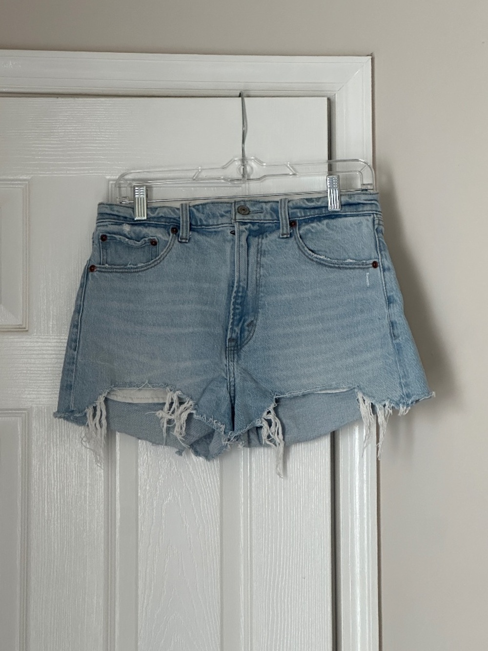 Abercrombie & Fitch Jean Shorts Jorts The Mom Short High Rise Size 4 Summer